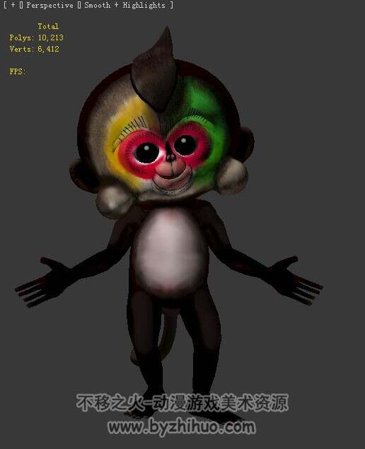 猴年吉祥物——猴赛雷 3Dmax模型