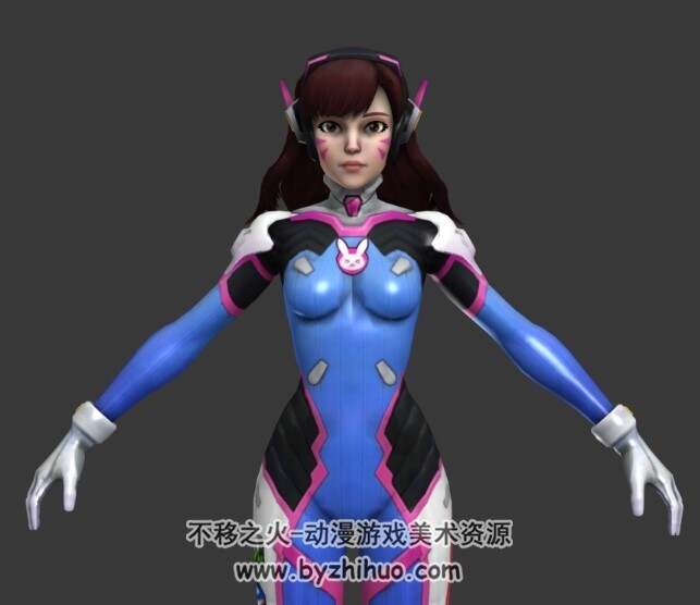 守望先锋D.VA 3D模型