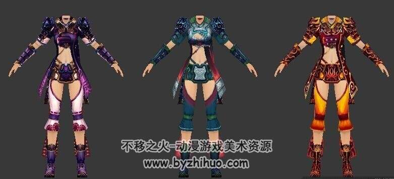 诛仙鬼王宗女1到100级女性套装模型
