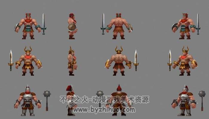 角斗士模型 带升级版本 初级斗士 精英级斗士 5套模型