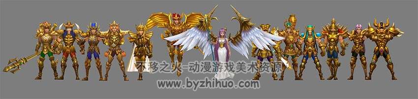 圣斗士星矢的黄金十二宫 黄金12宫 雅典娜 人物模型