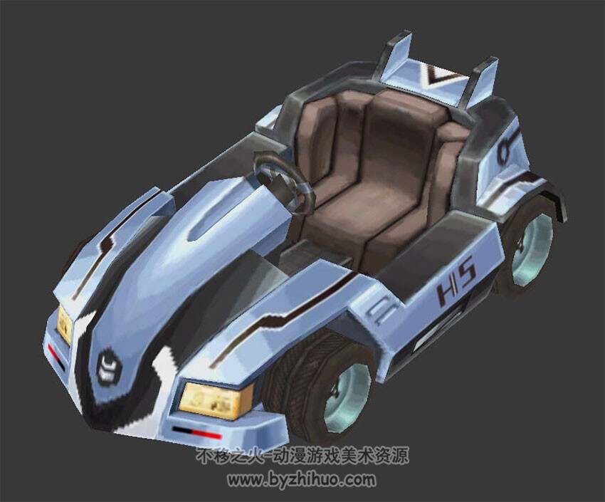 赛车类Q版3D角色和车 max模型