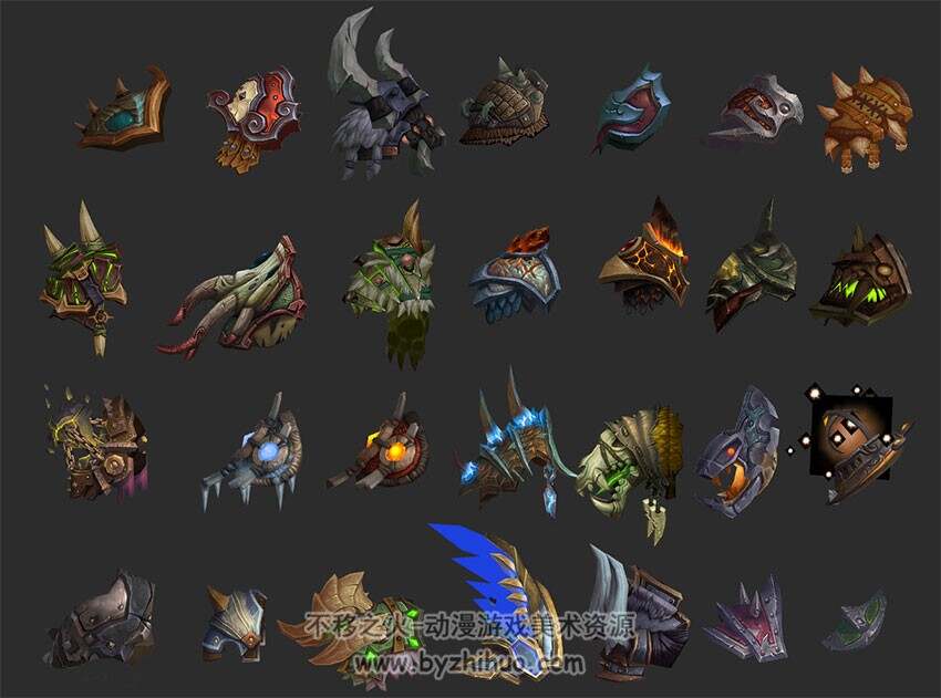 魔兽世界 300多个高品质肩甲模型