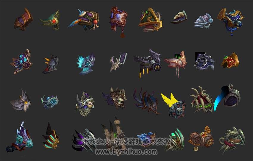 魔兽世界 300多个高品质肩甲模型