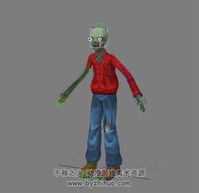 【植物大战僵尸】僵尸/植物模型 部分带绑定动作