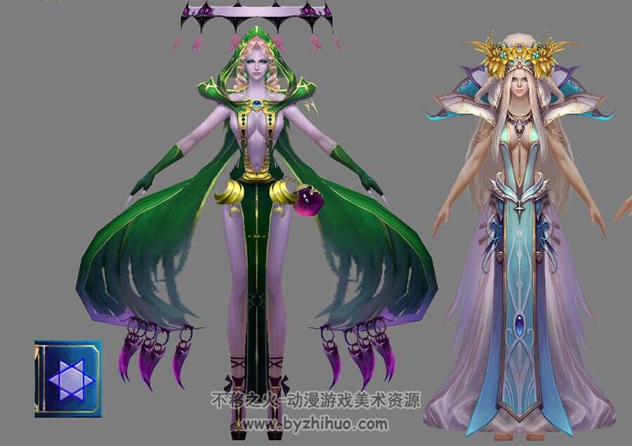 9个精美手绘模型 神魔NPC