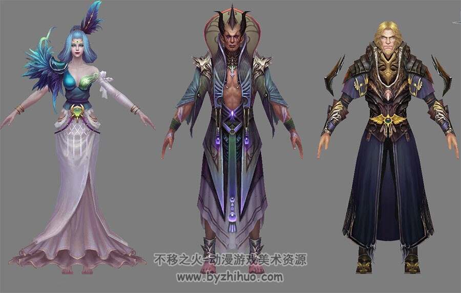 9个精美手绘模型 神魔NPC
