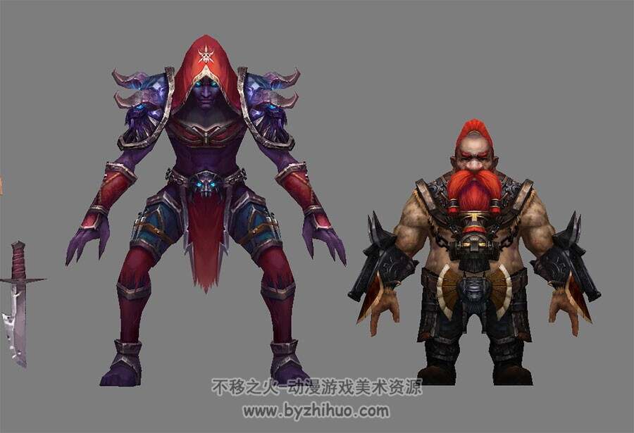 9个精美手绘模型 神魔NPC