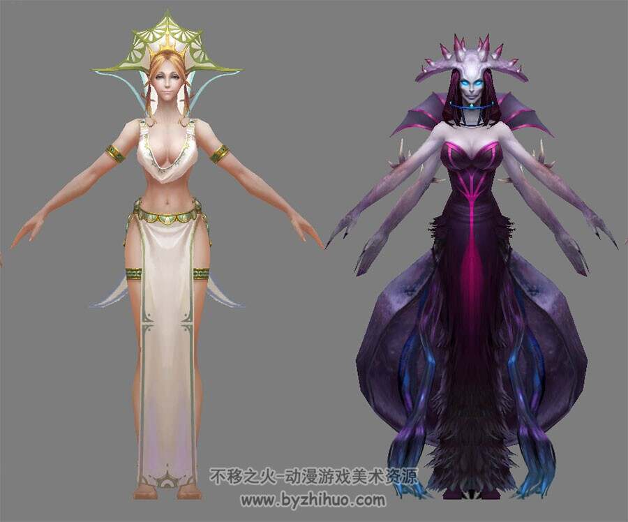 9个精美手绘模型 神魔NPC