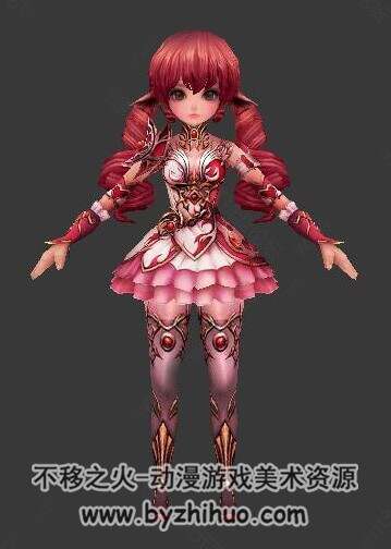 36个日韩风格游戏主角模型 萝莉御姐帅哥人物3D模型