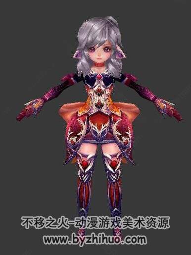 36个日韩风格游戏主角模型 萝莉御姐帅哥人物3D模型