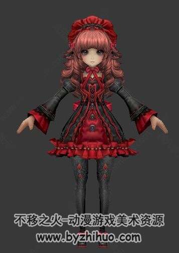 36个日韩风格游戏主角模型 萝莉御姐帅哥人物3D模型