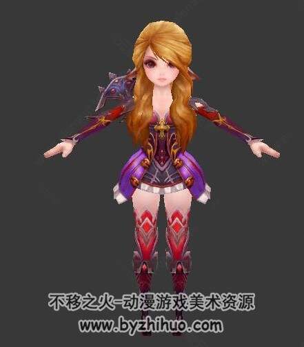 36个日韩风格游戏主角模型 萝莉御姐帅哥人物3D模型