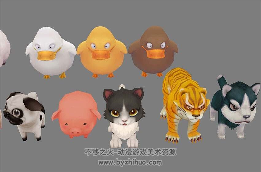 【吞食天地3】宠物模型 萌哒哒的小动物 3Dmax合集