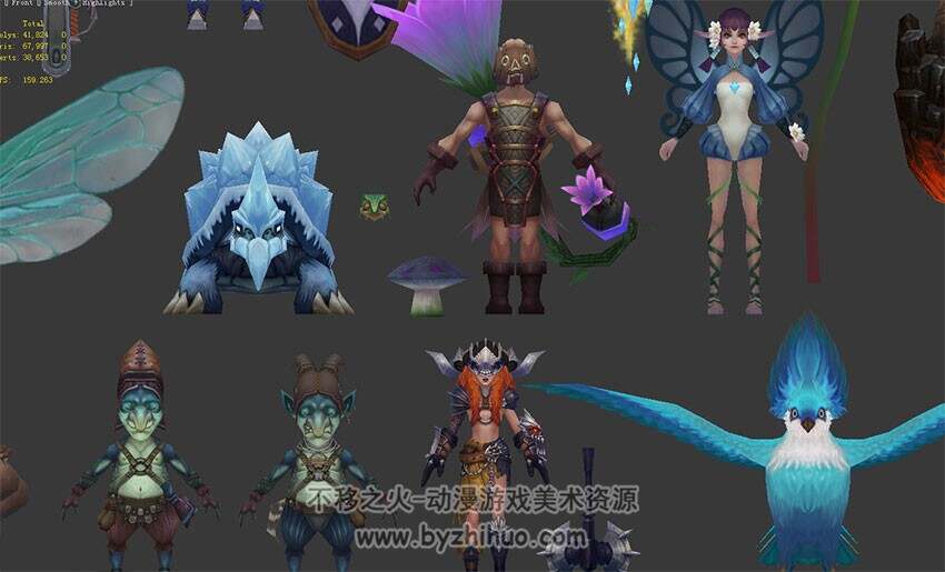 35个魔幻风格游戏NPC模型