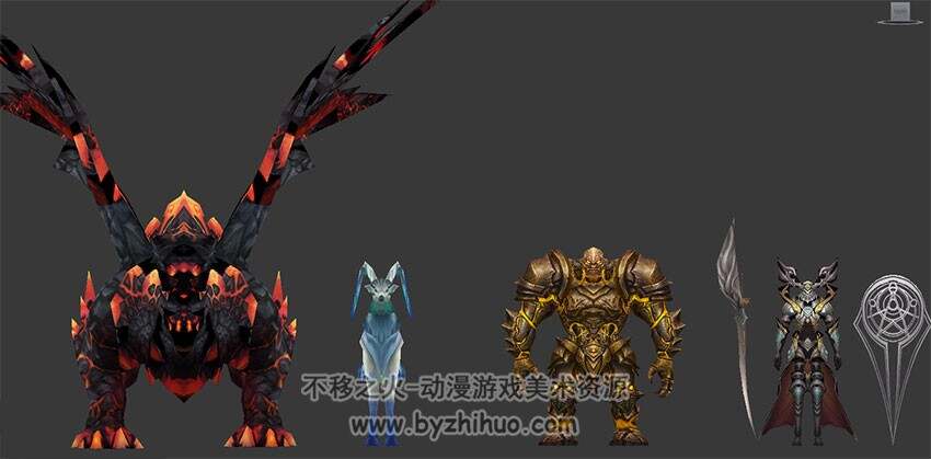 高质量魔幻风怪物模型一组