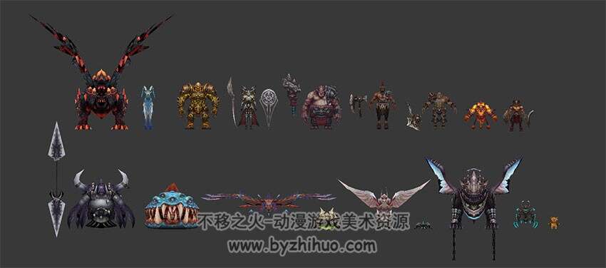 高质量魔幻风怪物模型一组