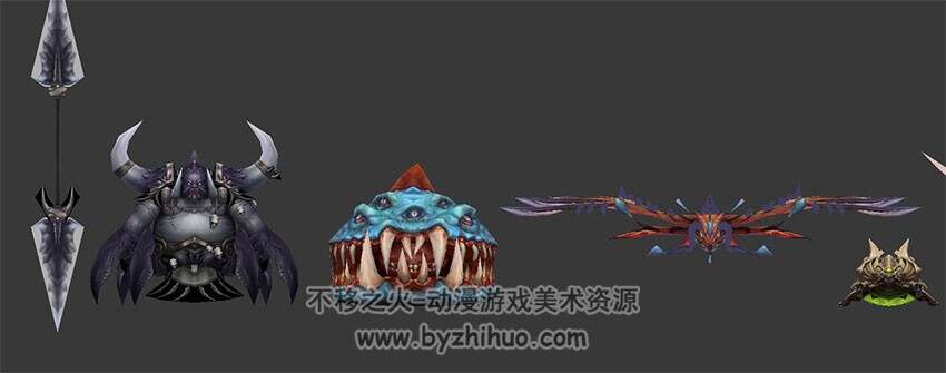 高质量魔幻风怪物模型一组