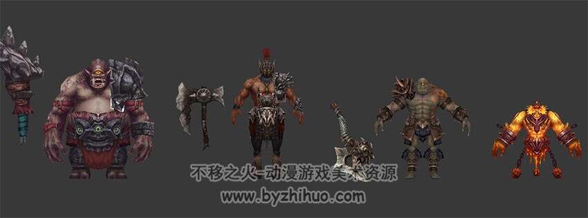 高质量魔幻风怪物模型一组