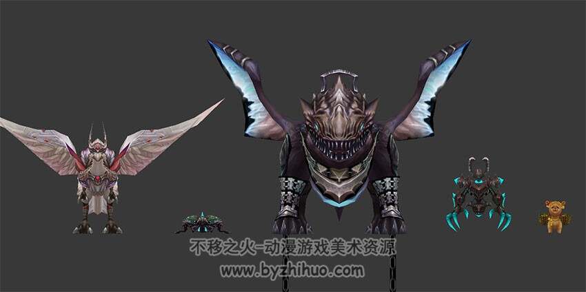 高质量魔幻风怪物模型一组