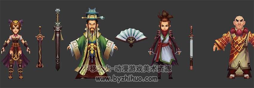 Q版古代 NPC模型一组