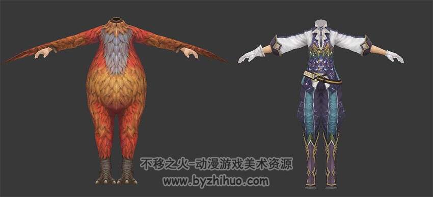 卓越之剑男女主角套装时装模型 3Dmax合集