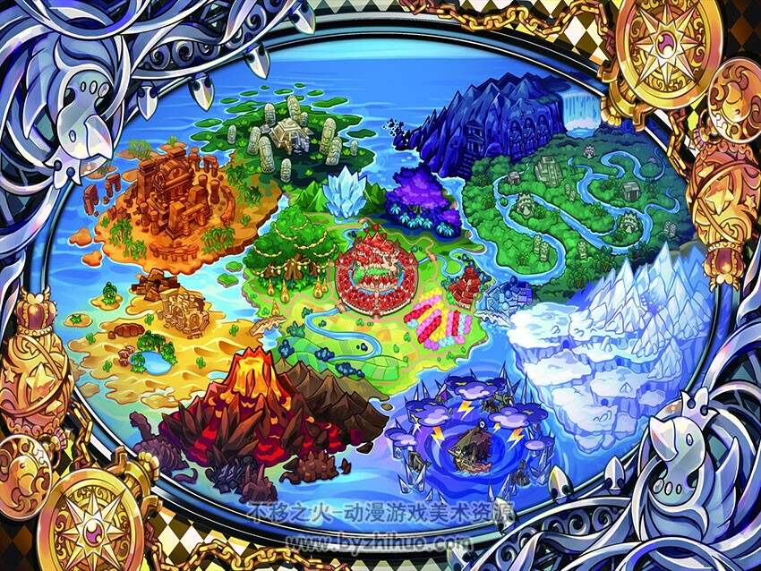1000张世界地图 游戏CG地图 参考素材