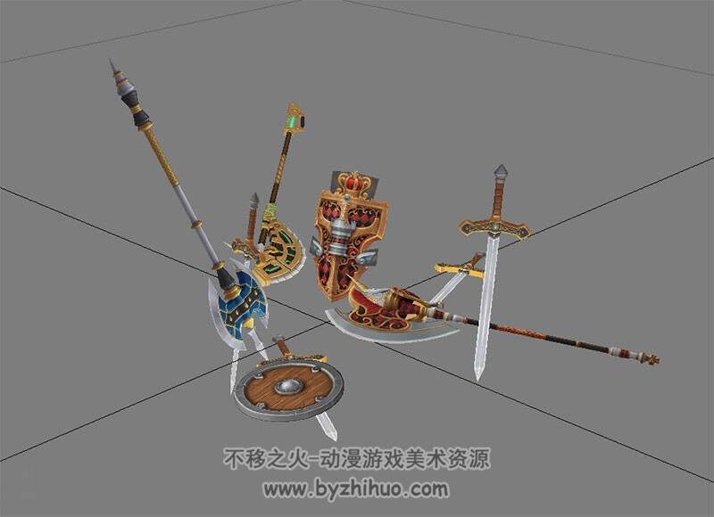 古代兵器一组 游戏模型