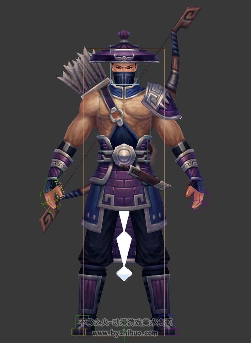 22个武侠风格角色模型 带动作