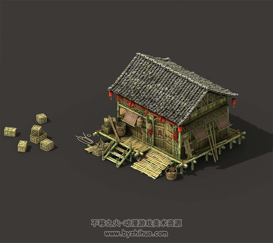 仓库 竹屋模型