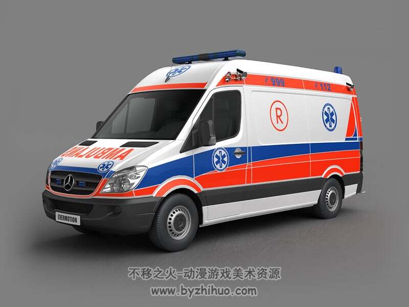 3Dmax车辆合集 救护车 警车 消防车等13辆