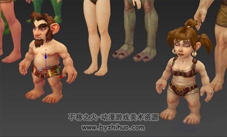 魔兽世界全新全种族3Dmax素体模型 附赠摩托车一枚