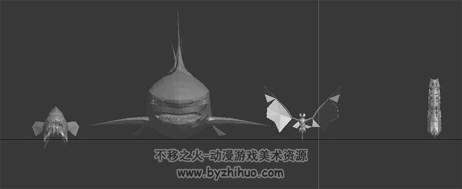 各种游戏裸模合集 人物+动物+怪物模型