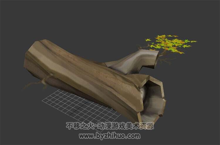 3种状态tree树3D模型 树根/树干