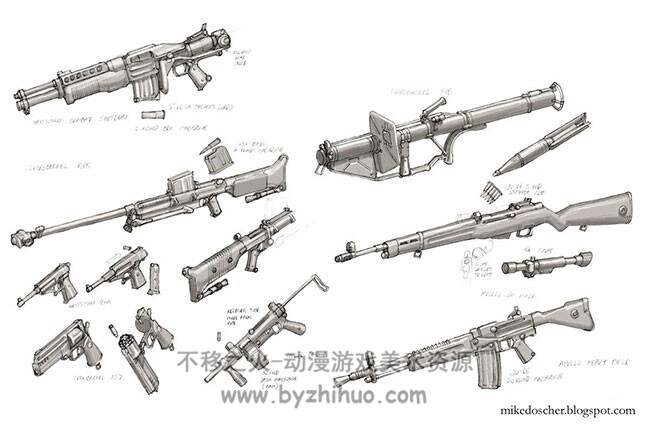 枪类武器设计原画45P