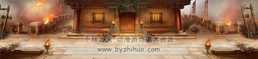 【斩魂】横版地图资源 场景原画+道具 含PSD