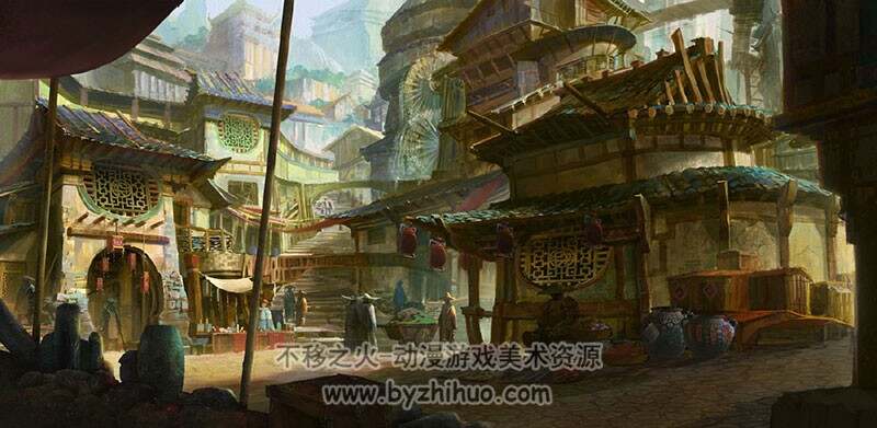 中国古风场景概念气氛图 场景原画参考素材 1292P