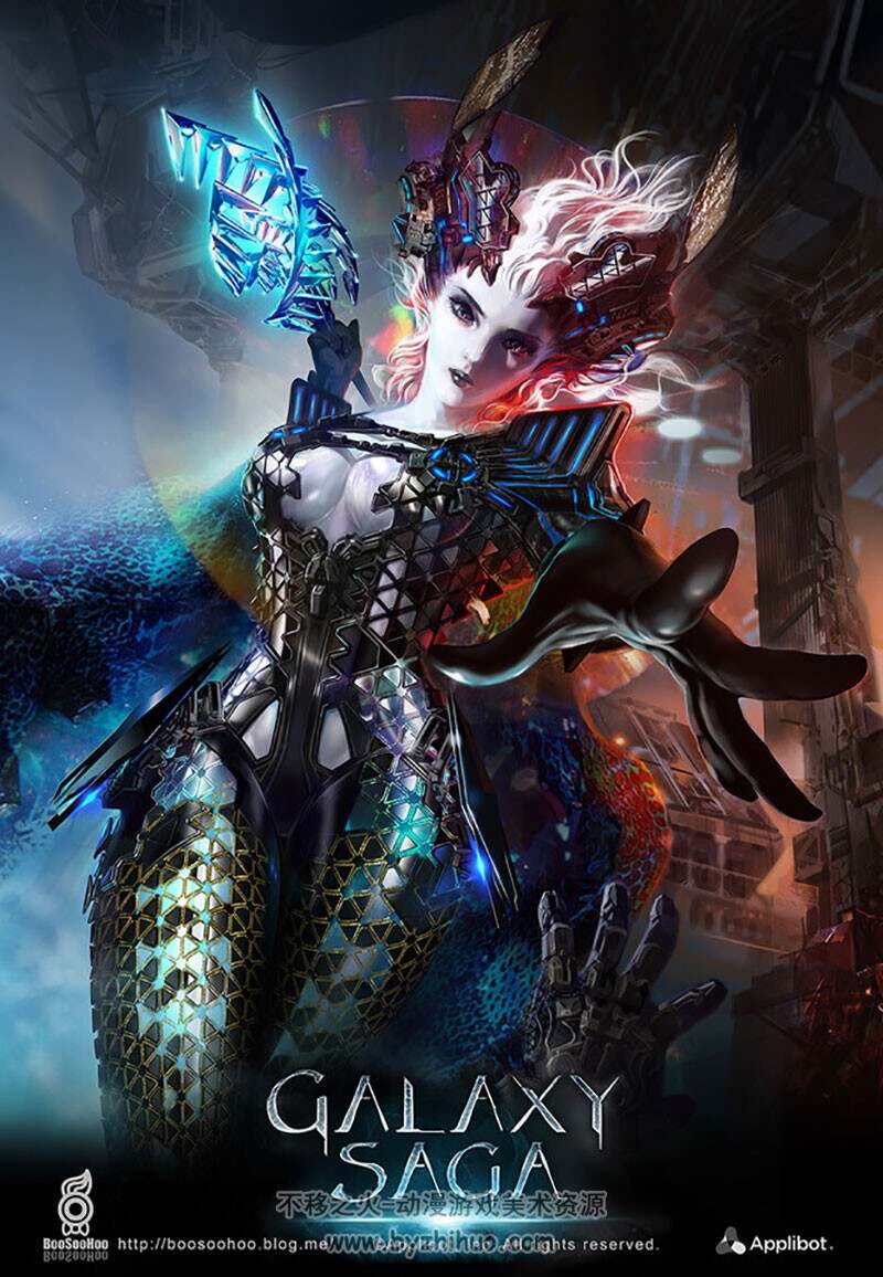 【星系传奇 Galaxy saga】科幻系列游戏卡牌原画图集 544P
