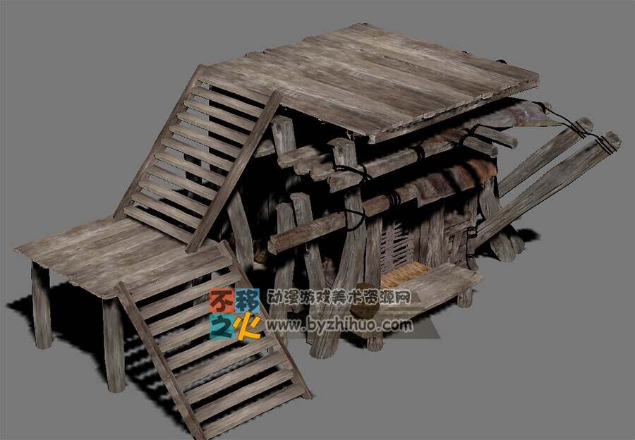 古代木质结构建筑max模型
