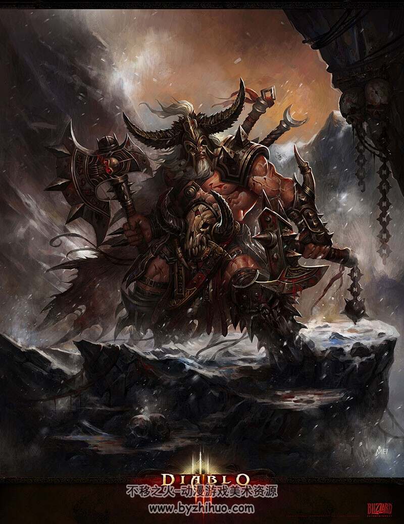 【Diablo 暗黑破坏神3】CG原画合集 角色场景设定资料 1700P