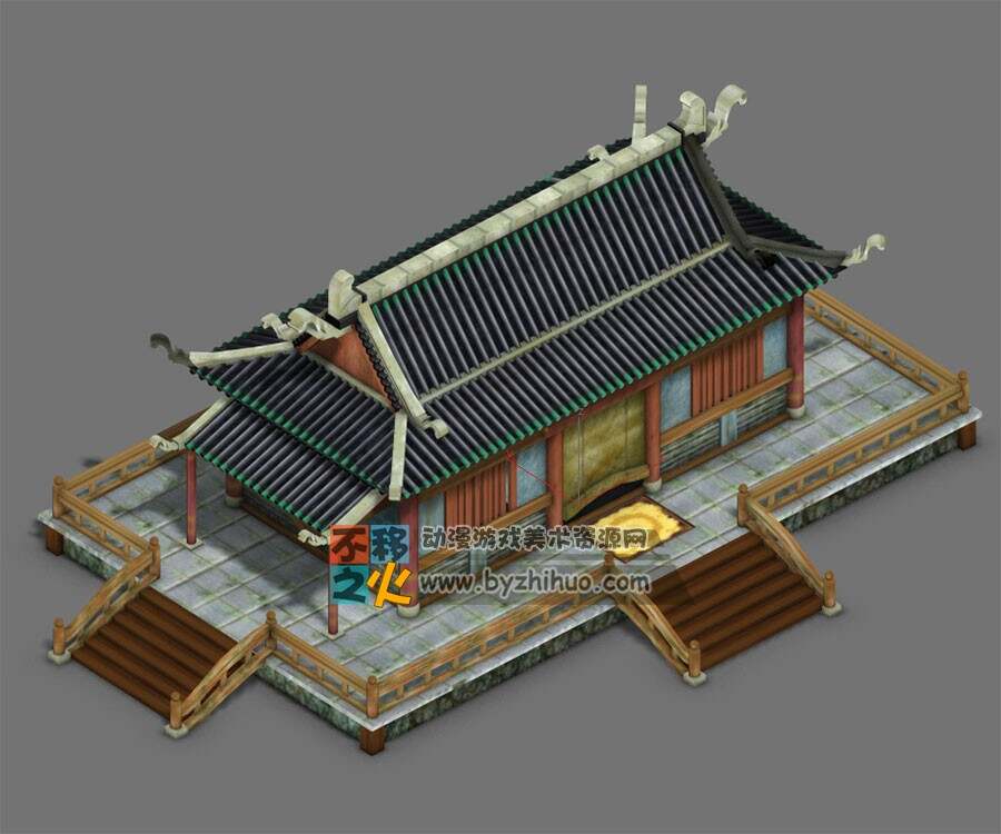 中国古代场景建筑模型 2.5D游戏模型