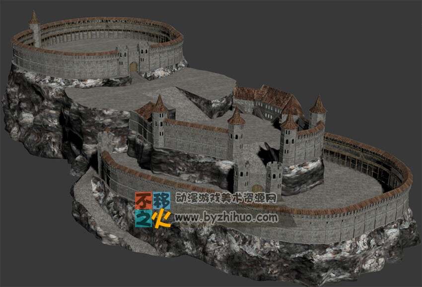 吸血鬼城堡 高模3D场景模型