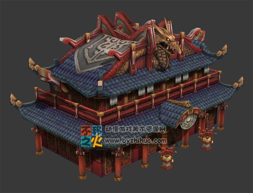 皇城 建筑 游戏模型