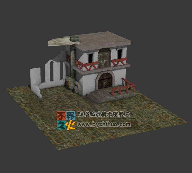 西式建筑 游戏房子模型