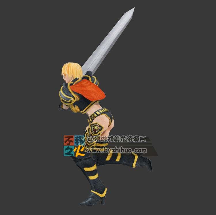 次世代女战士模型 28套骨骼动画 游戏角色模型