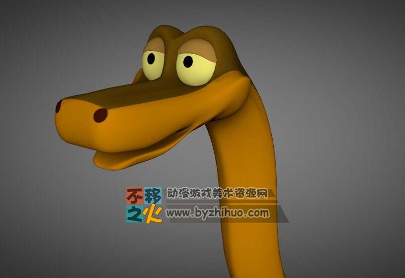 Cartoon snake 卡通蛇（头部） C4D模型