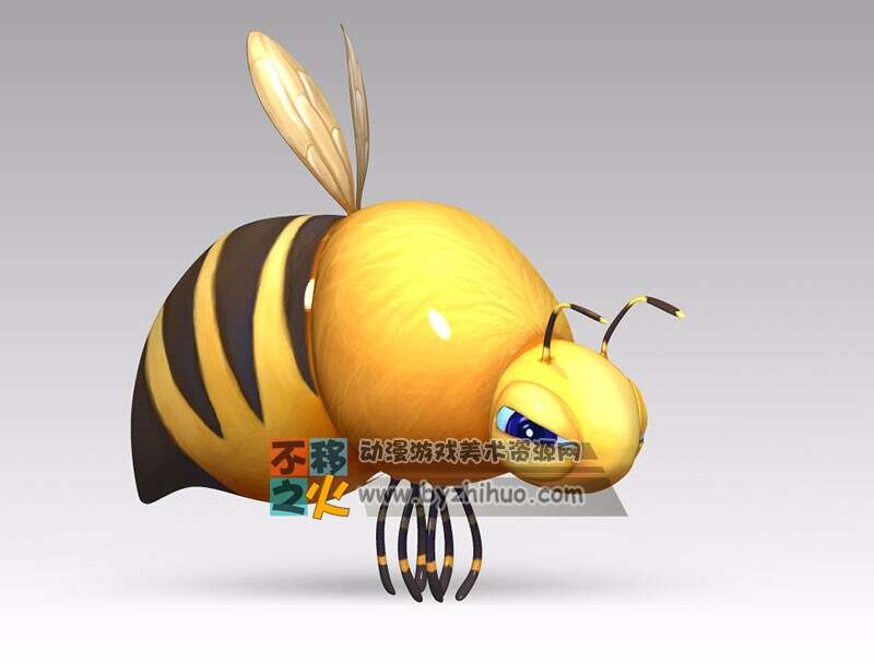 小蜜蜂 卡通3D模型
