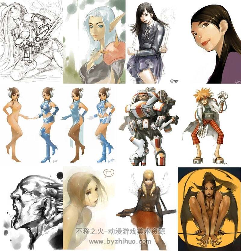韩国画师alien 原画插画 CG作品图集 999P