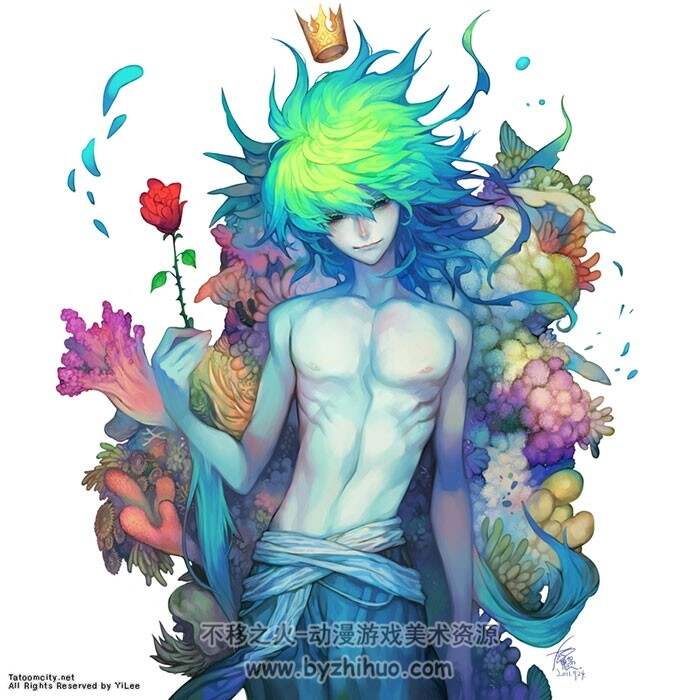 韩国女画师 본명이슬YILEE 绚丽色彩CG插画作品 856P