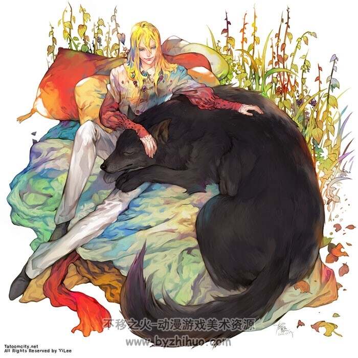 韩国女画师 본명이슬YILEE 绚丽色彩CG插画作品 856P
